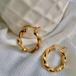 boucles d'oreilles créoles torsadé